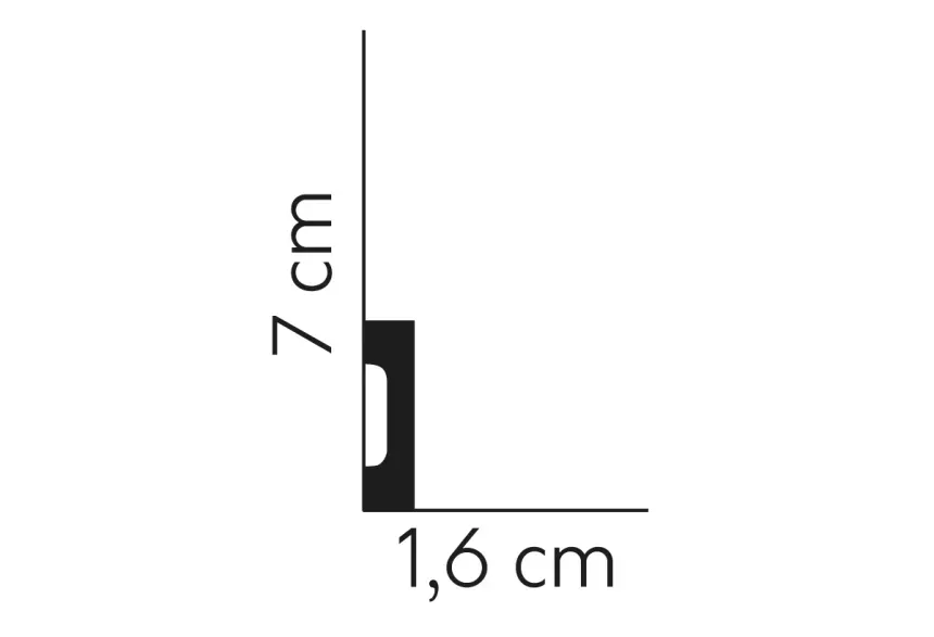 Podlahová lišta Premium MD359P, 200 x 1,6 x 7 cm, Mardom