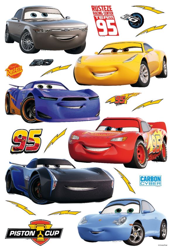 Detská samolepka na stenu DK 1728, Disney, Cars, AG Design