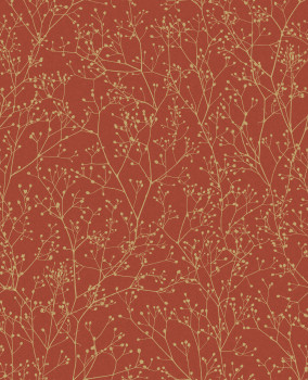 Červeno-zlatá vliesová tapeta na stenu, kvety, 120401, Wiltshire Meadow, Clarissa Hulse