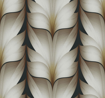 Hnedo-čierna geometrická vliesová tapeta, EV3954, Candice Olson Casual Elegance, York