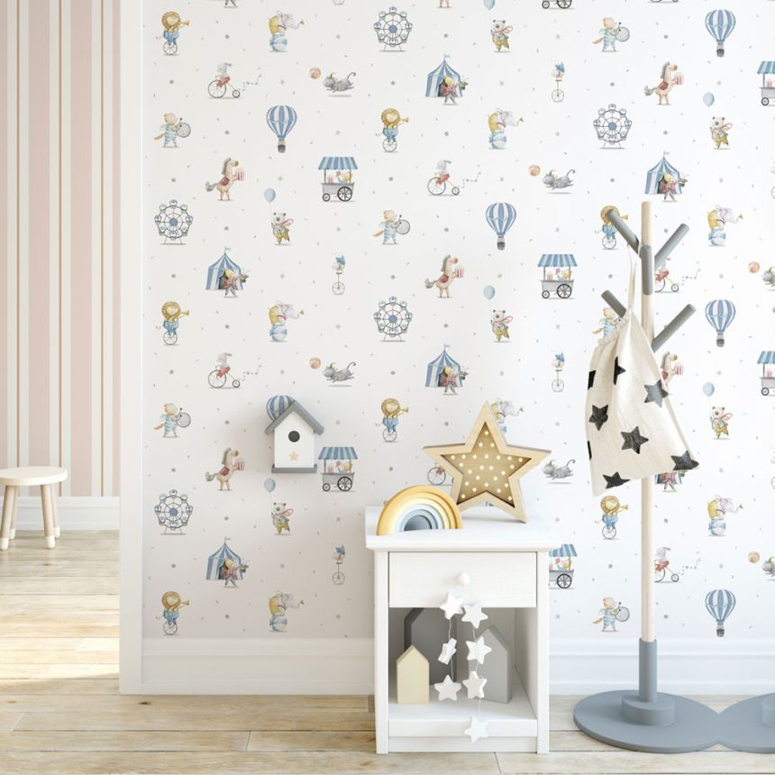 Detská vliesová tapeta so zvieratkami, 971-2, Mika,  ICH Wallcoverings