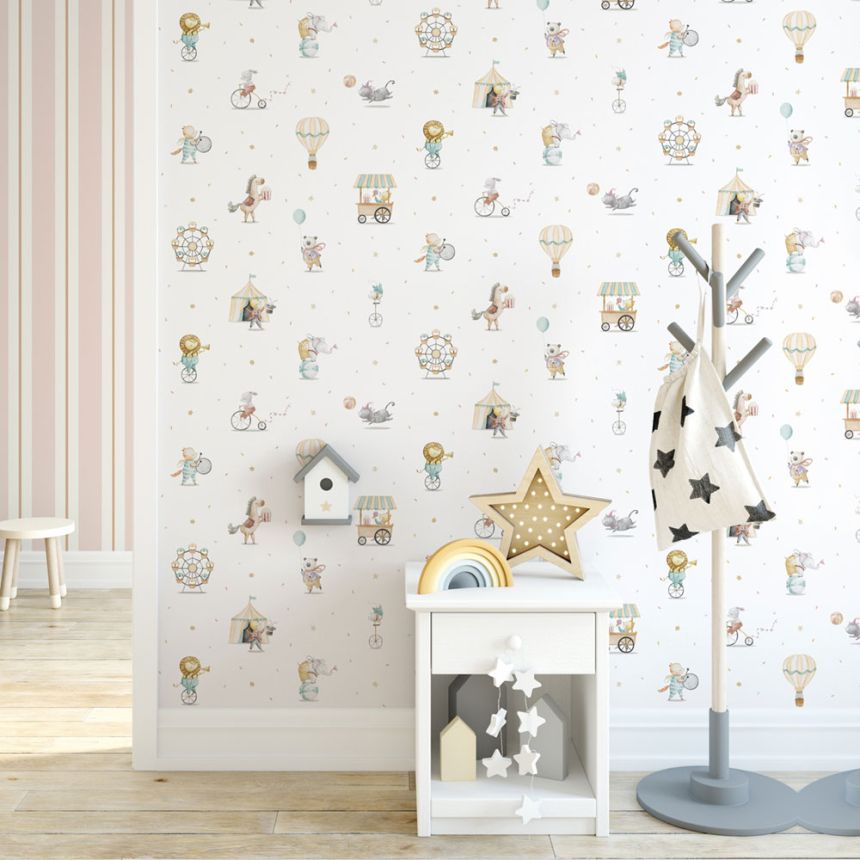 Detská vliesová tapeta so zvieratkami, 971-3, Mika,  ICH Wallcoverings